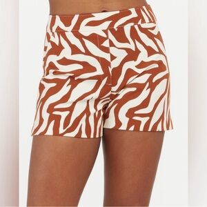 Spanx On the Go Printed clay zebra print shorts size XL shaping slimming summer